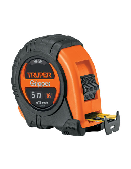 14578 Flexómetro Gripper contra impactos 5 m cinta 19 mm, Truper