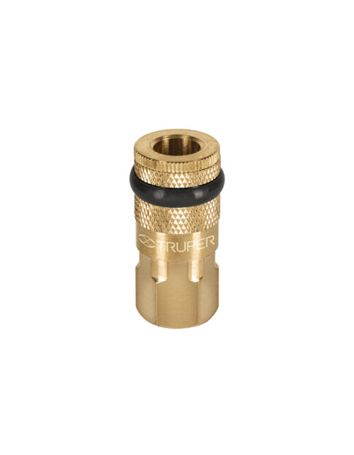 19084 Cople rápido de latón, hembra, cuerda 1/4" NPT, TRUPER