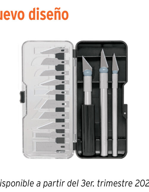 22409 Juego de exactos con 13 cuchillas en estuche, PRETUL