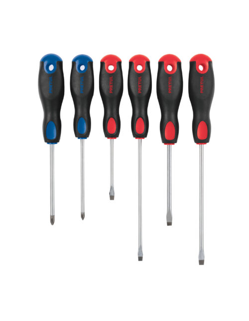 20220 Juego de 6 desarmadores mango Comfort Grip, Pretul