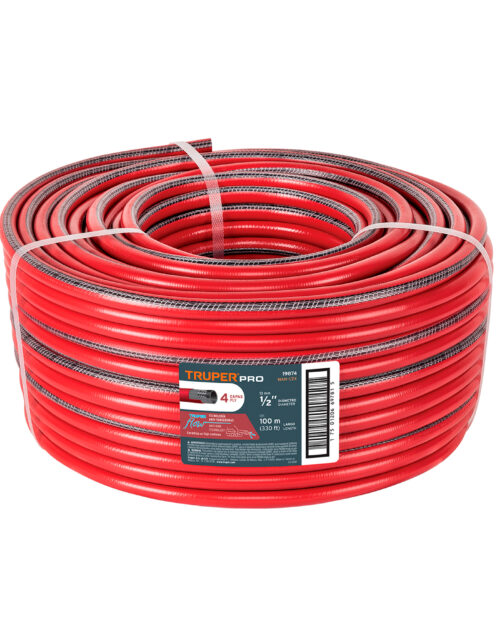 19874  Metro de manguera 1/2" 4 capas en rollo de 100 m, Truper