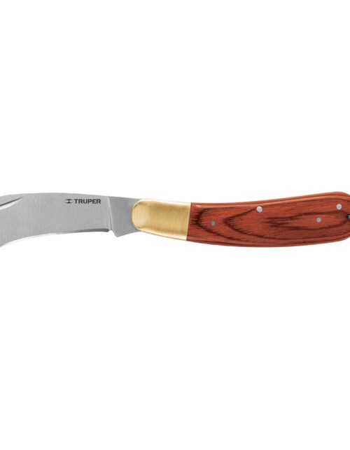 18539 Cuchillo abatible 8" para electricista mango madera, Truper