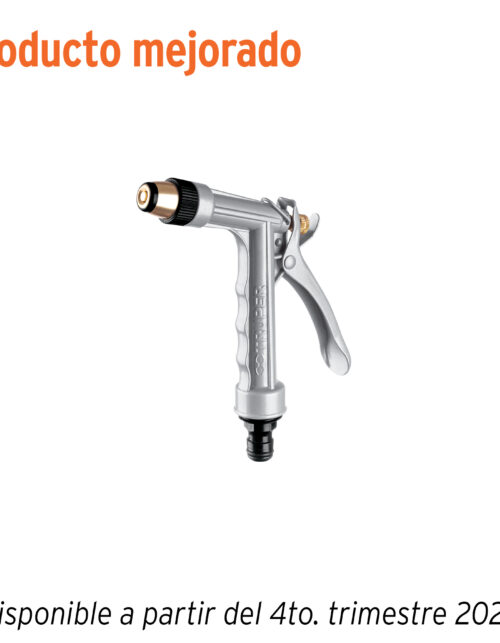 17482 Pistola metálica para riego, 2 funciones, boquilla regulable