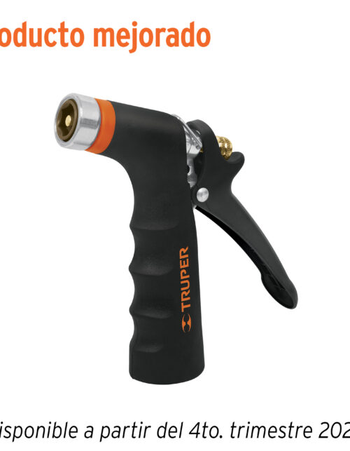 18475 Pistola para riego de 2 funciones metálica con recubrimiento