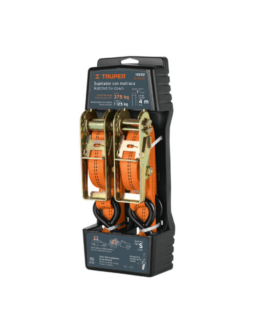 19282 Juego de 2 sujetadores con matraca carga máxima 1125 kg