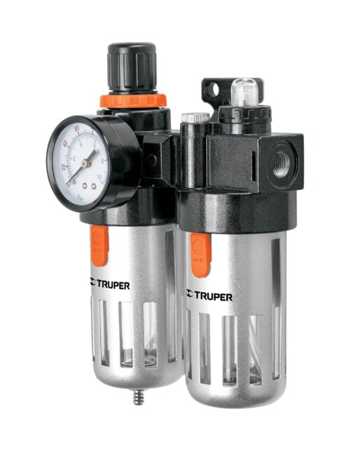 19238 Filtro y regulador de aire con módulo de lubricación, TRUPER